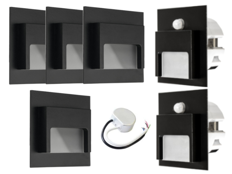 Sada Halogen Led schodišťová lampa 6x senzory