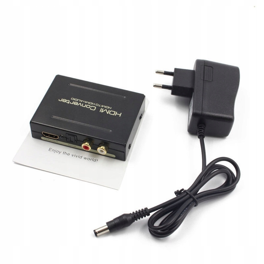 Ekstraktor audio z HDMI do Toslink SPDIF + Cinch Model D108