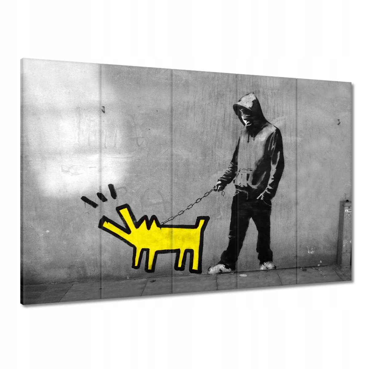 Obrazy 225x160 Żółty piesek Banksy Lol