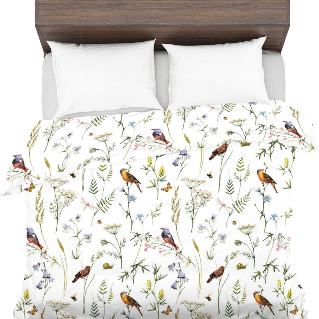Samotný antialergický povlak na přikrývku 140 x 240 100% přírodní Bavlna Ptáčci