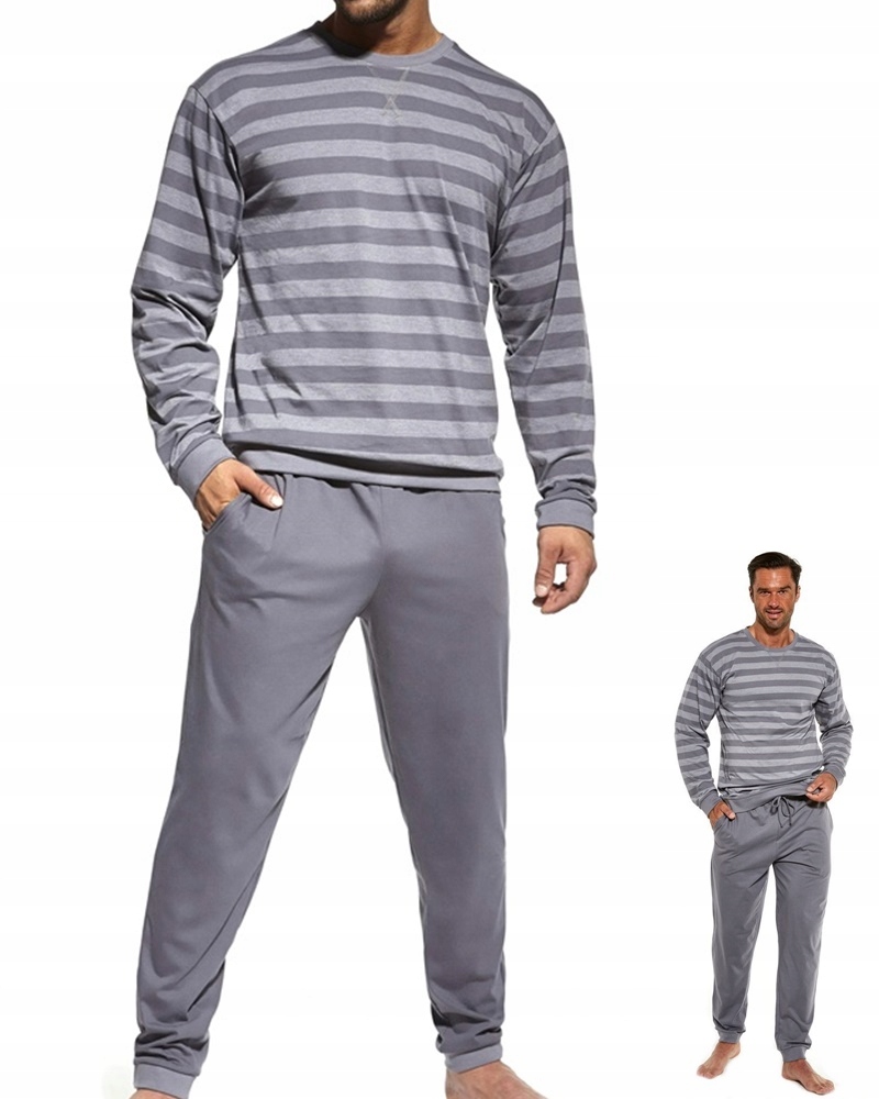 Pánské pyžamo Cornette 117 losse 9 L 48 Šedé