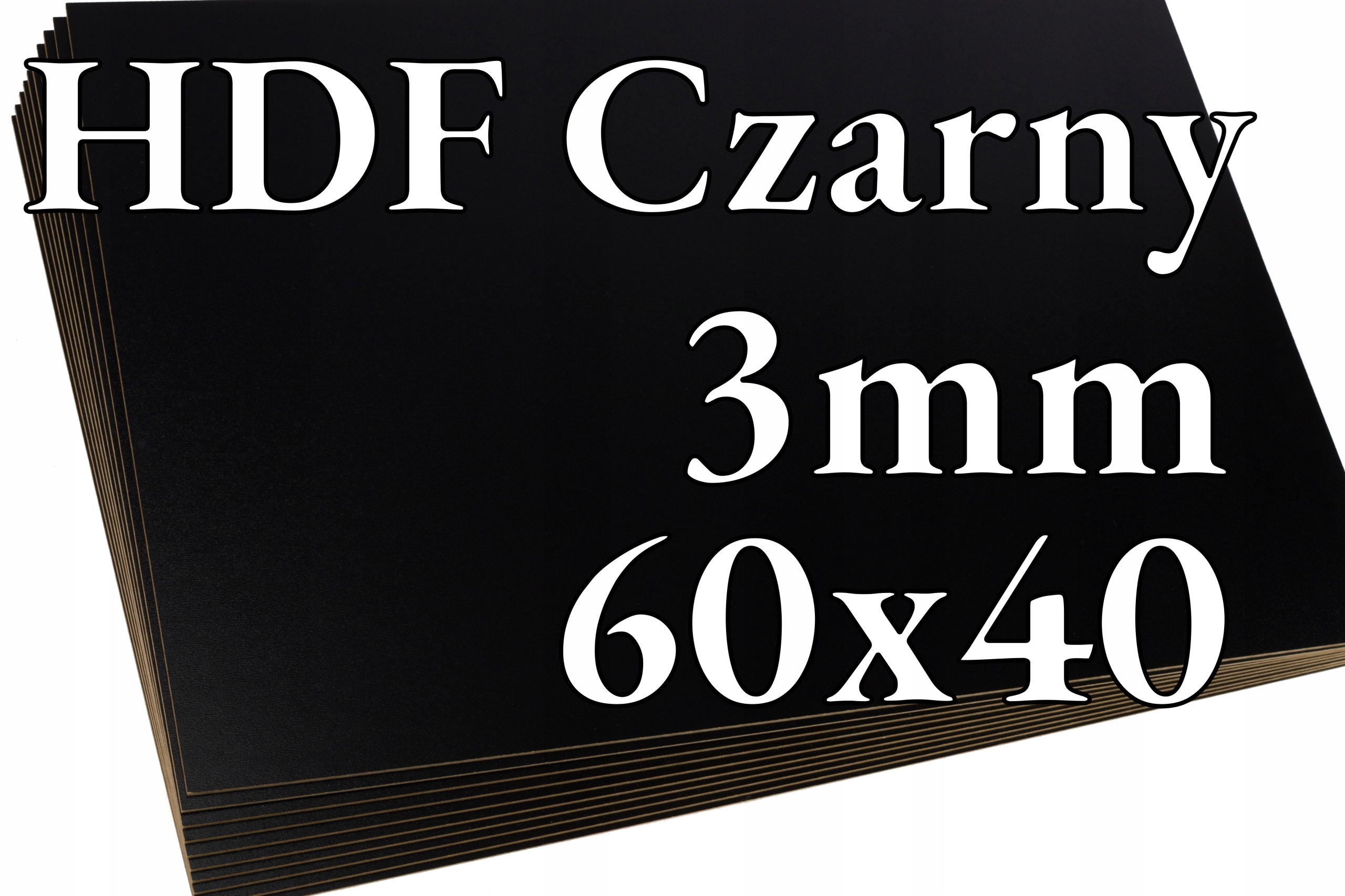 

10x Hdf Czarny 3mm 60x40 cm do cięcia laser