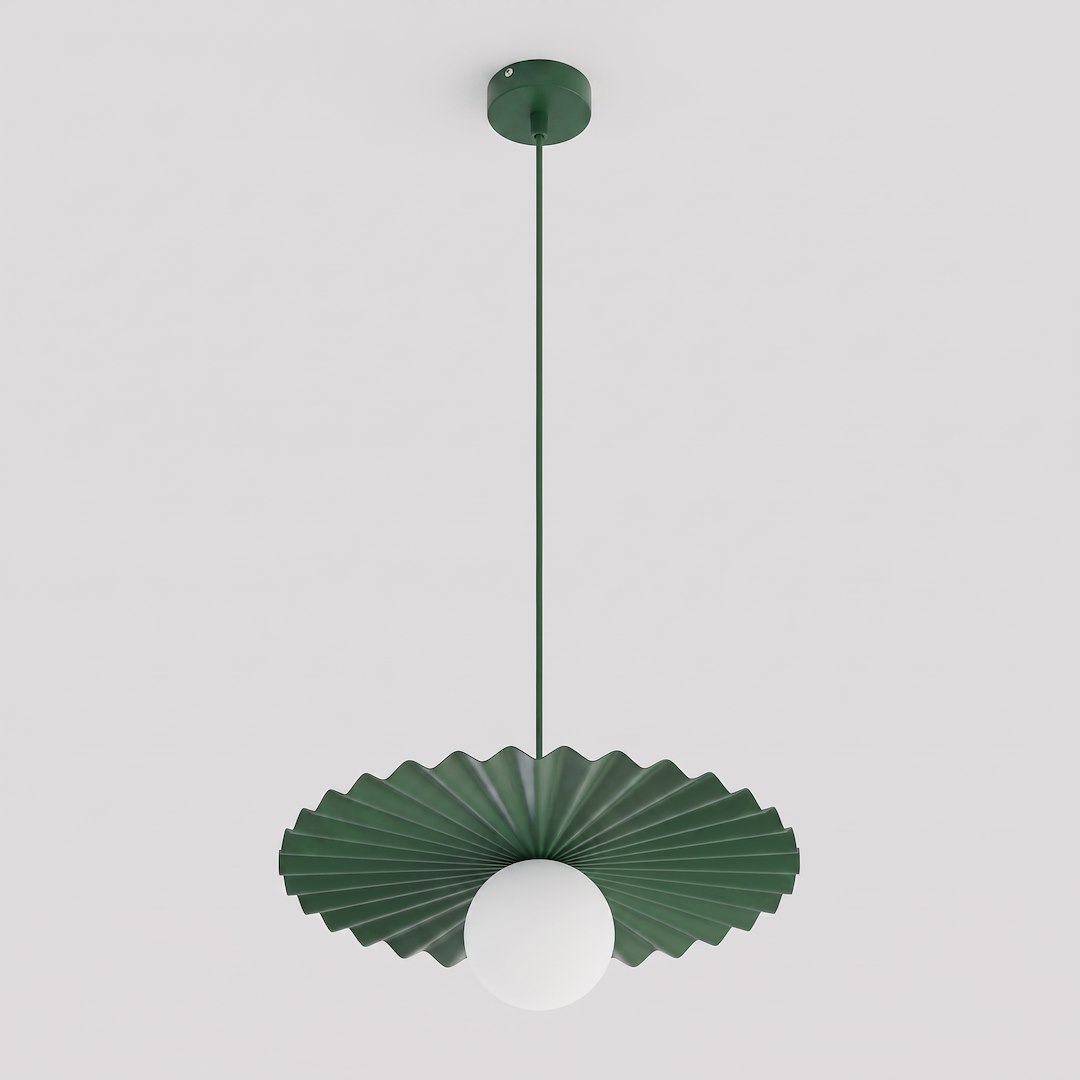 Závěsná lampa Umbra 1 olivová, ocel a sklo, G9
