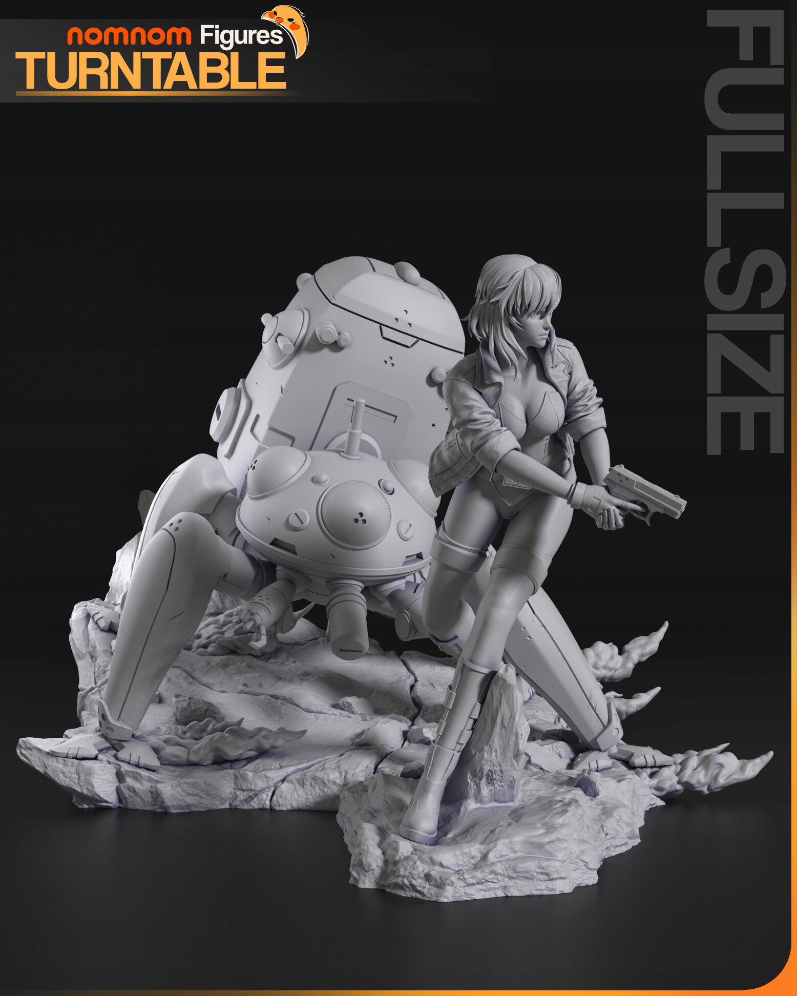 Figurka Motoko Kusanagi Ghost in the Shell Miniatura NomNom Figures 3D tisk