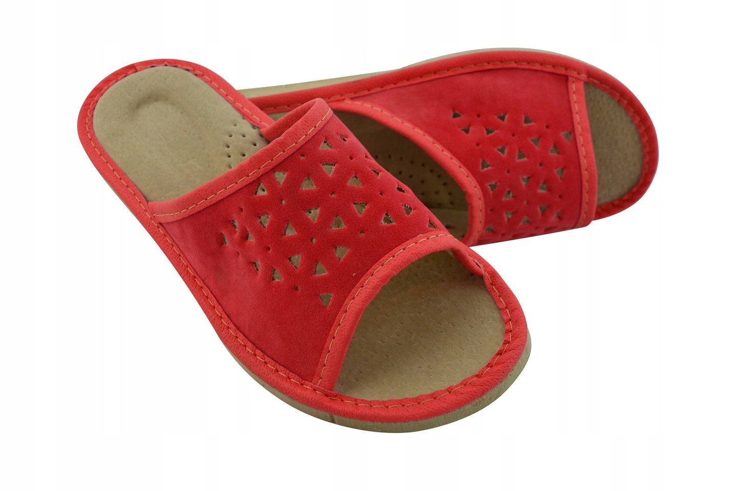 KLAPKI PANTOFLE KAPCIE DAMSKIE SKÓRZANE GÓRALSKIE Marka Halskór-Natural