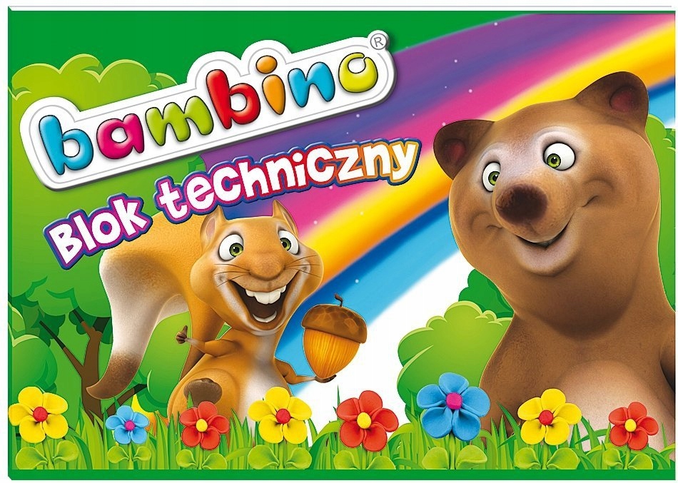 BLOK TECHNICZNY A4 BAMBINO BIAŁY 10 kartek 180g/m2 Bohater / Bajka Inny