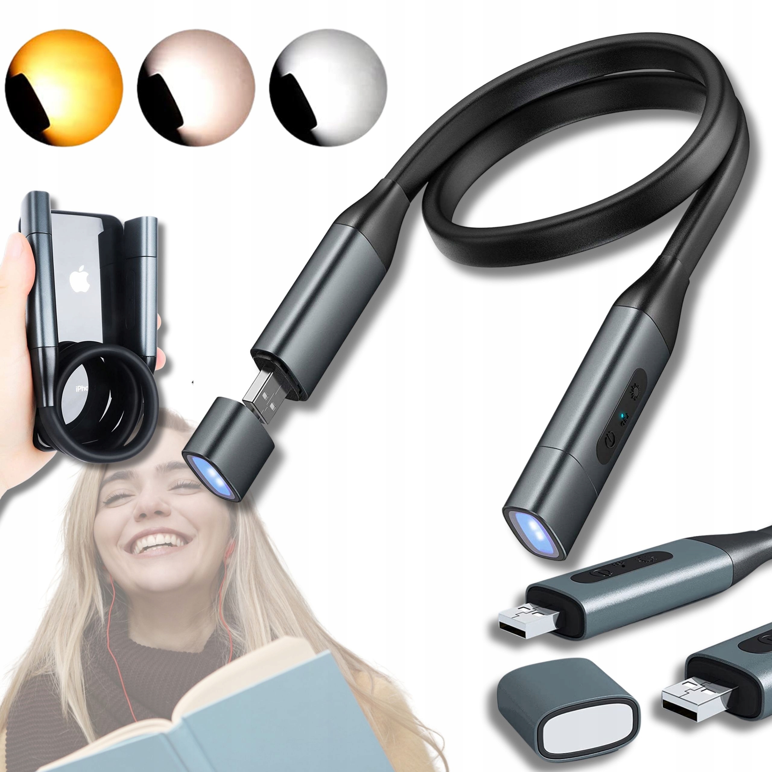 LAMPKA DO CZYTANIA KSIĄŻEK LAMPKA NA SZYJĘ LAMPKA LED DO CZYTANIA LATARKA Rodzaj lampka