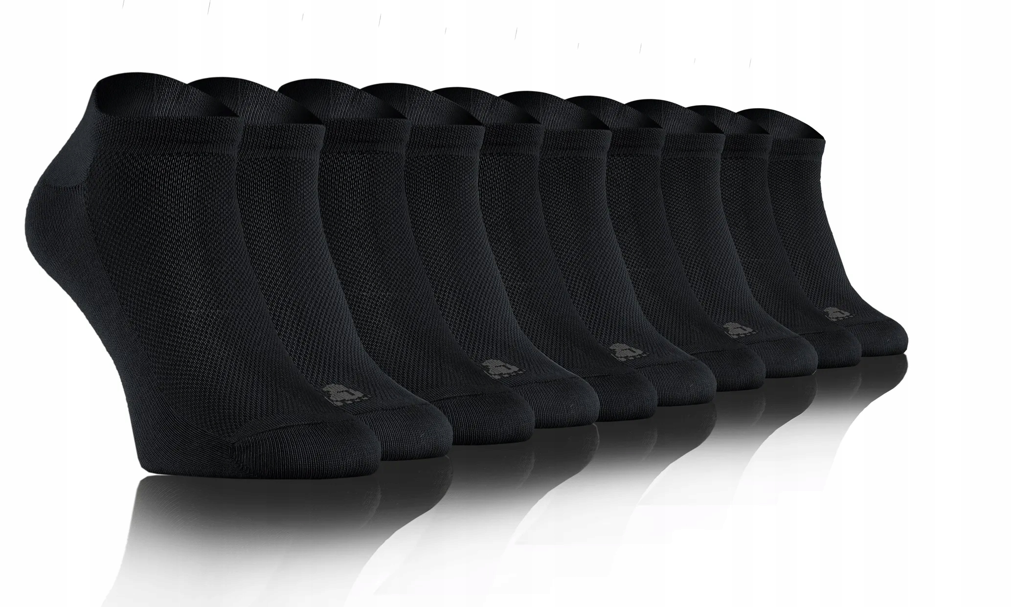Sesto Senso 5-PAK Skarpety stopki Sneakers bawełna oddychające Czarne 41-43