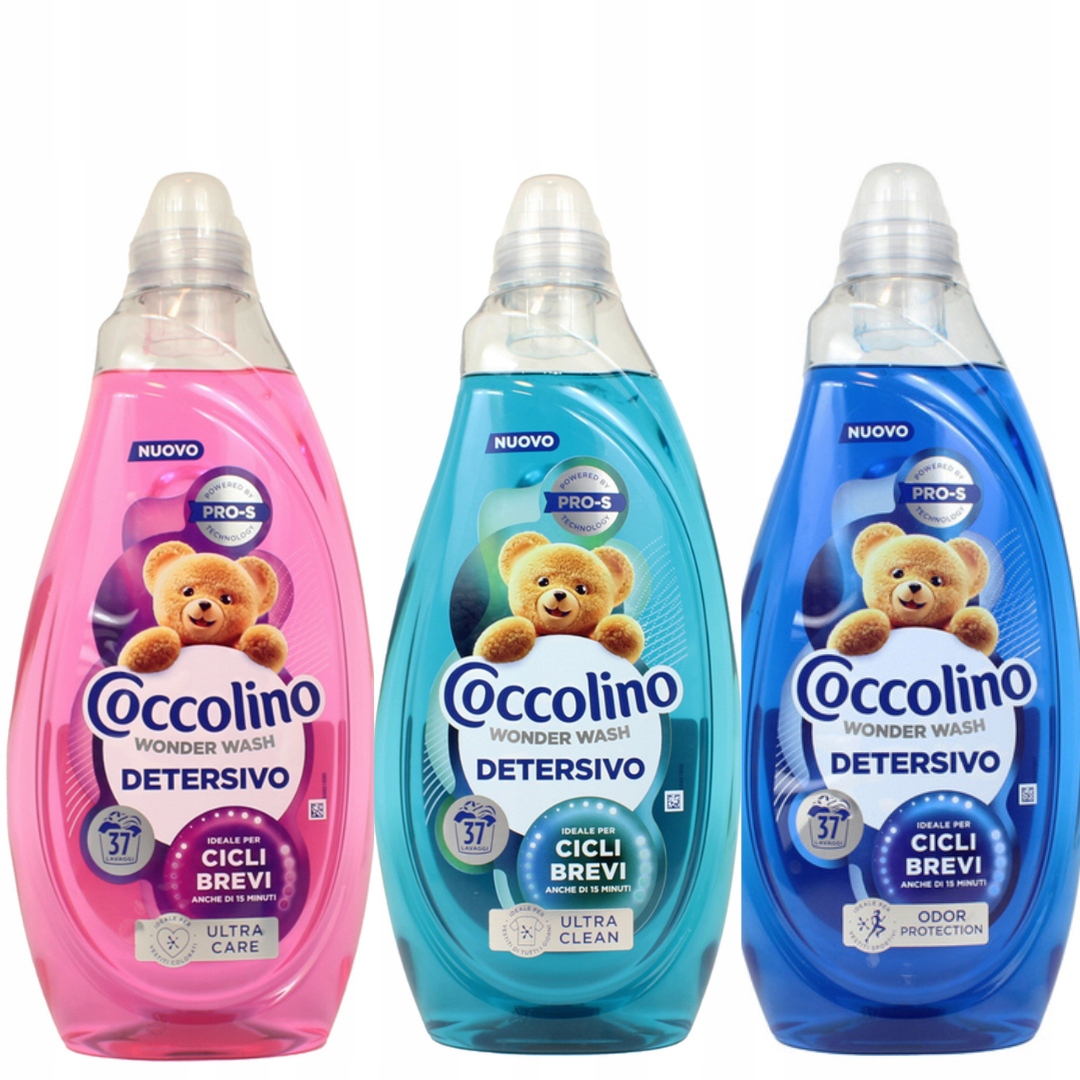 Zestaw Coccolino Płyn do Prania Wonder Wash 3x 1,48l MIX