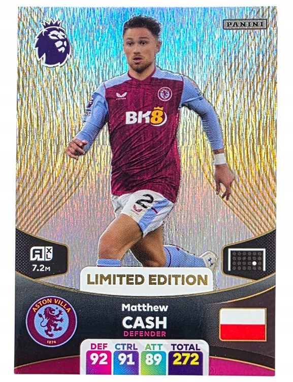 Karty Panini Premier League 2024 Limited Matthew Mati Cash (Aston Villa)