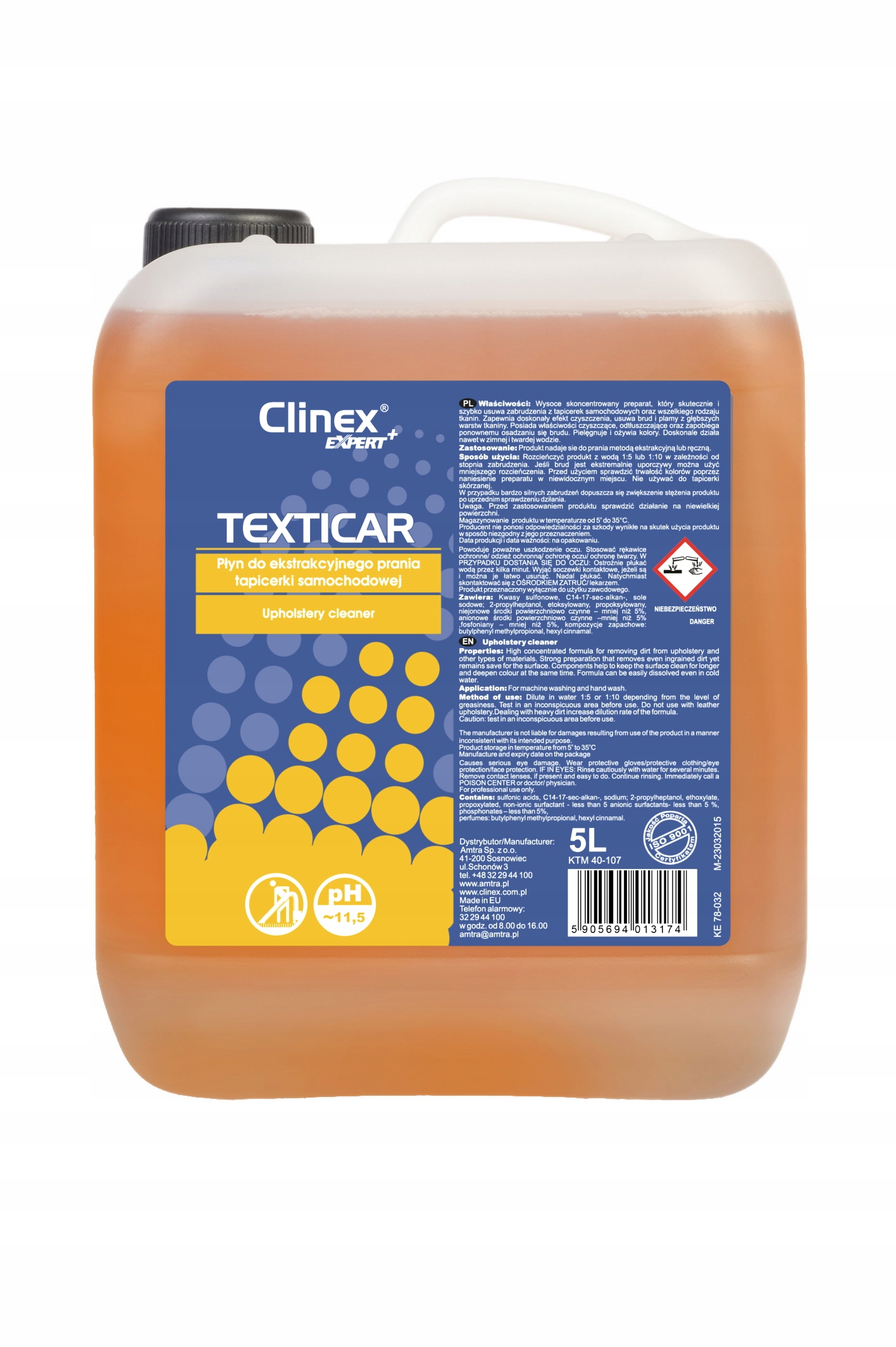 CLINEX TEXTICAR Pranie tapicerki samochodowej 5l