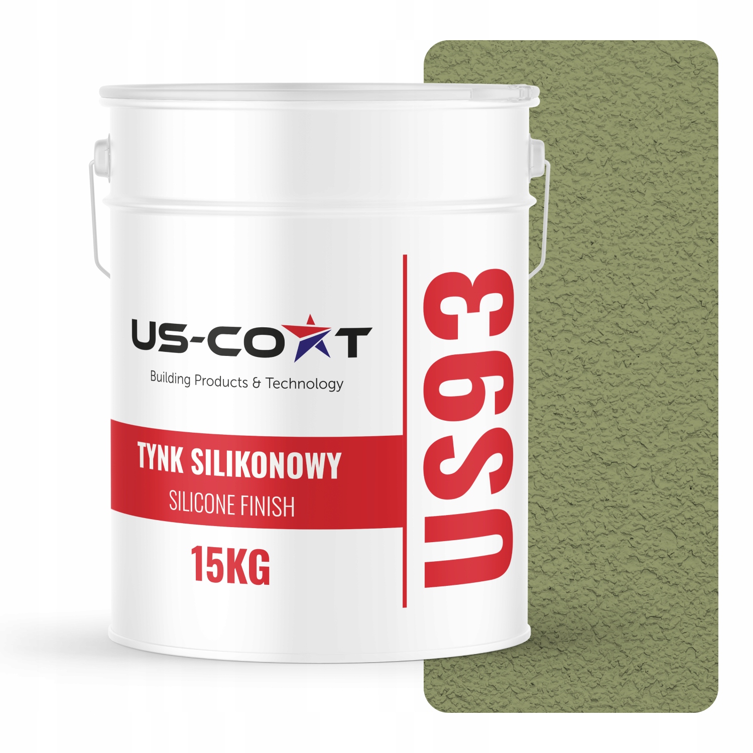 Silikonová Fasádní Omítka Barva Zelená F484 15KG Beránek Granulace 1.0mm