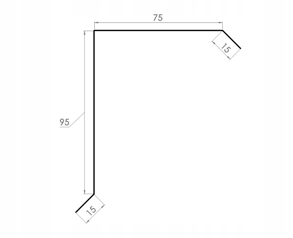 Wiatrownica Górna mała Stal POŁYSK MAT 2mb Typ akcesoriów wiatrownica
