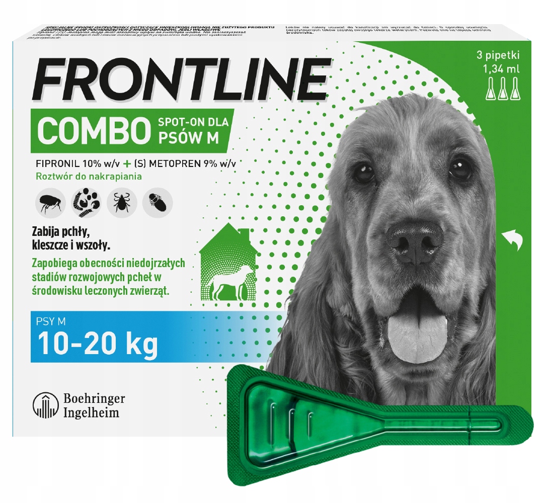 Frontline Combo Psy 10-20kg 3pip na pchły kleszcze