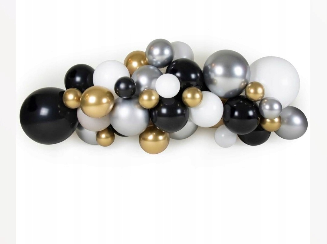 

Girlanda balony czarny złoty elegancki glamour łuk