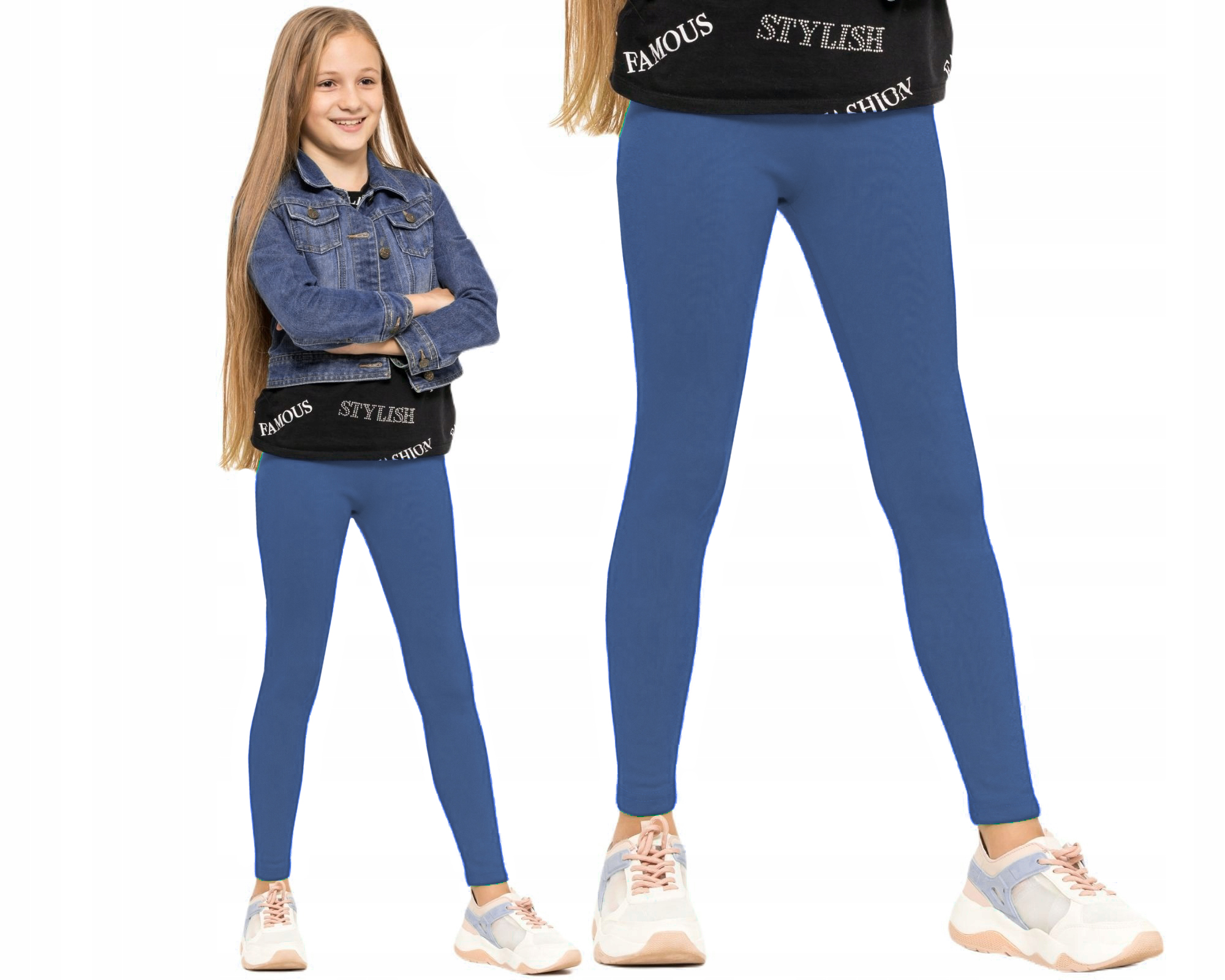 DZIEWCZĘCE LEGGINSY OCIEPLANE GETRY CHABROWE 158