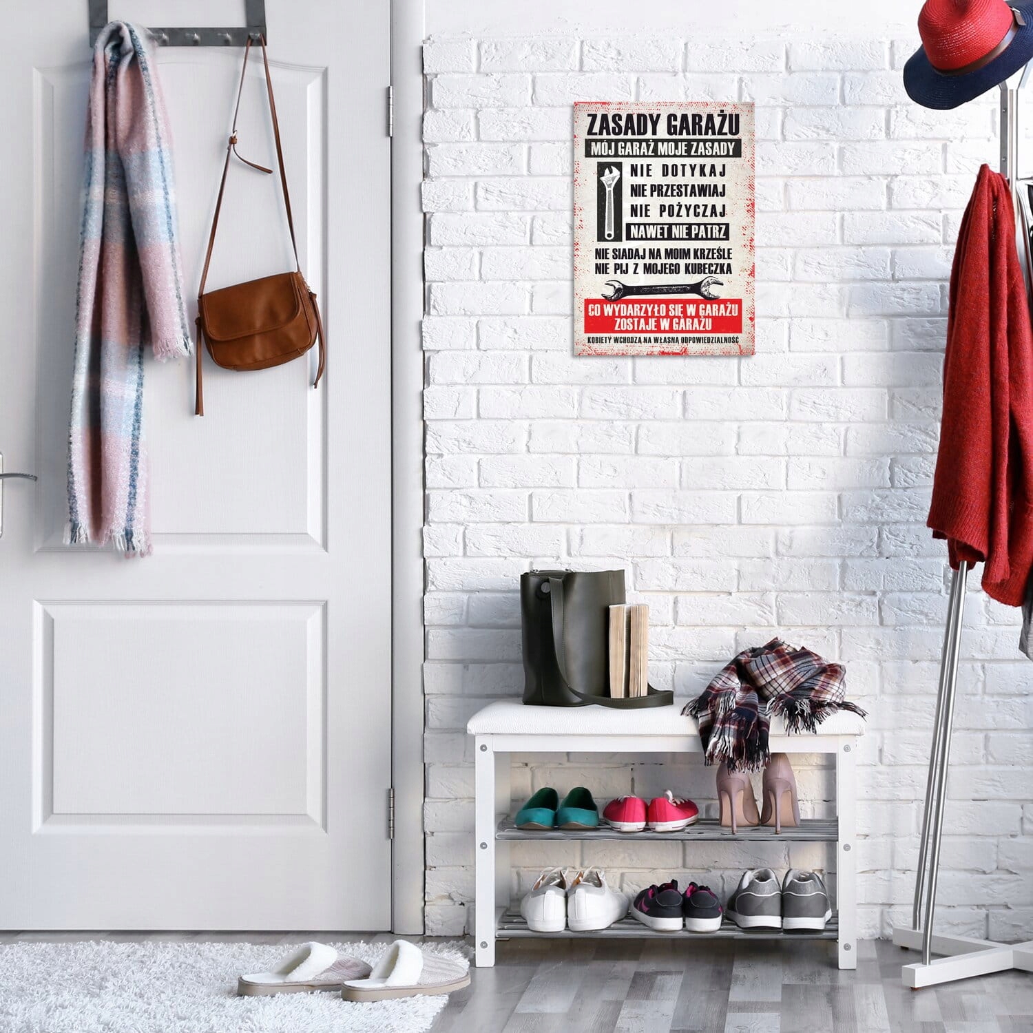 Prezent plakat blacha napis do garażu warsztatu Marka SteelPoster