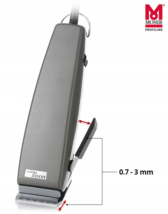 MASZYNKA DO WŁOSÓW MOSER PRIMAT TYTAN PRO 1230 STARBLADE 48mm + 8 NASADEK Zasilanie sieciowe