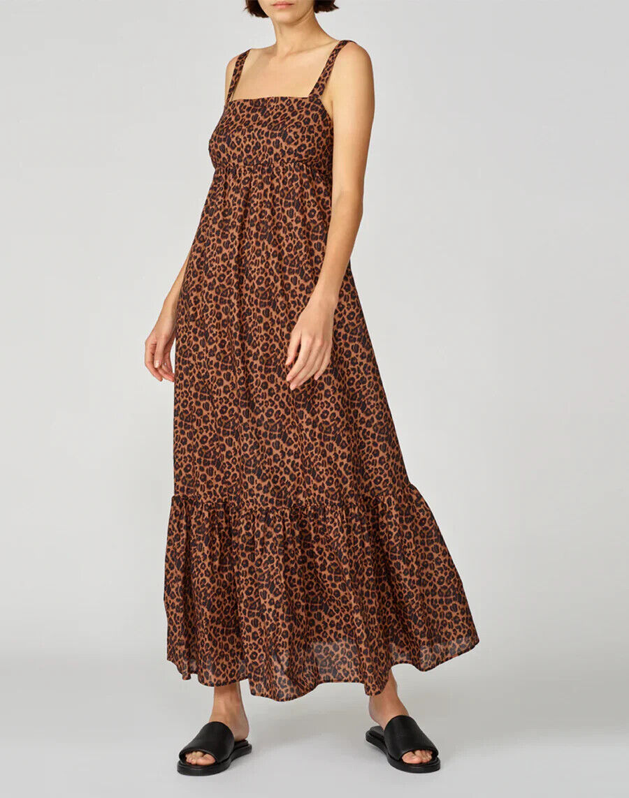 Sundek Hnědá Šaty MIDI Zvířecí Vzor (M)