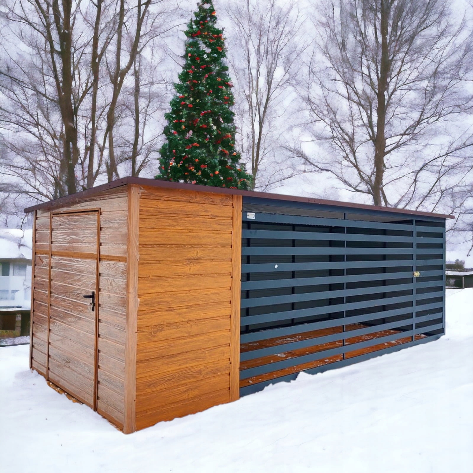 Levně Box kotec pro psa 3×2 m s úložným prostorem 1 m, bezpečná, odolná konstrukce