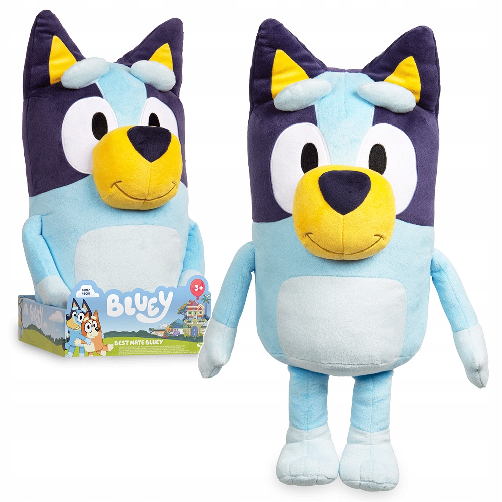 DUŻY PLUSZAK BLUEY MASKOTKA PIESEK BLUE 45 CM ORYGINALNA PRZYTULANKA