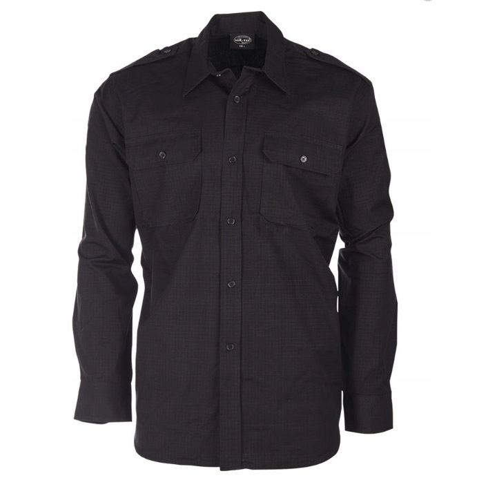 

Koszula taktyczna Mil-Tec Ripstop Black D/r XXL