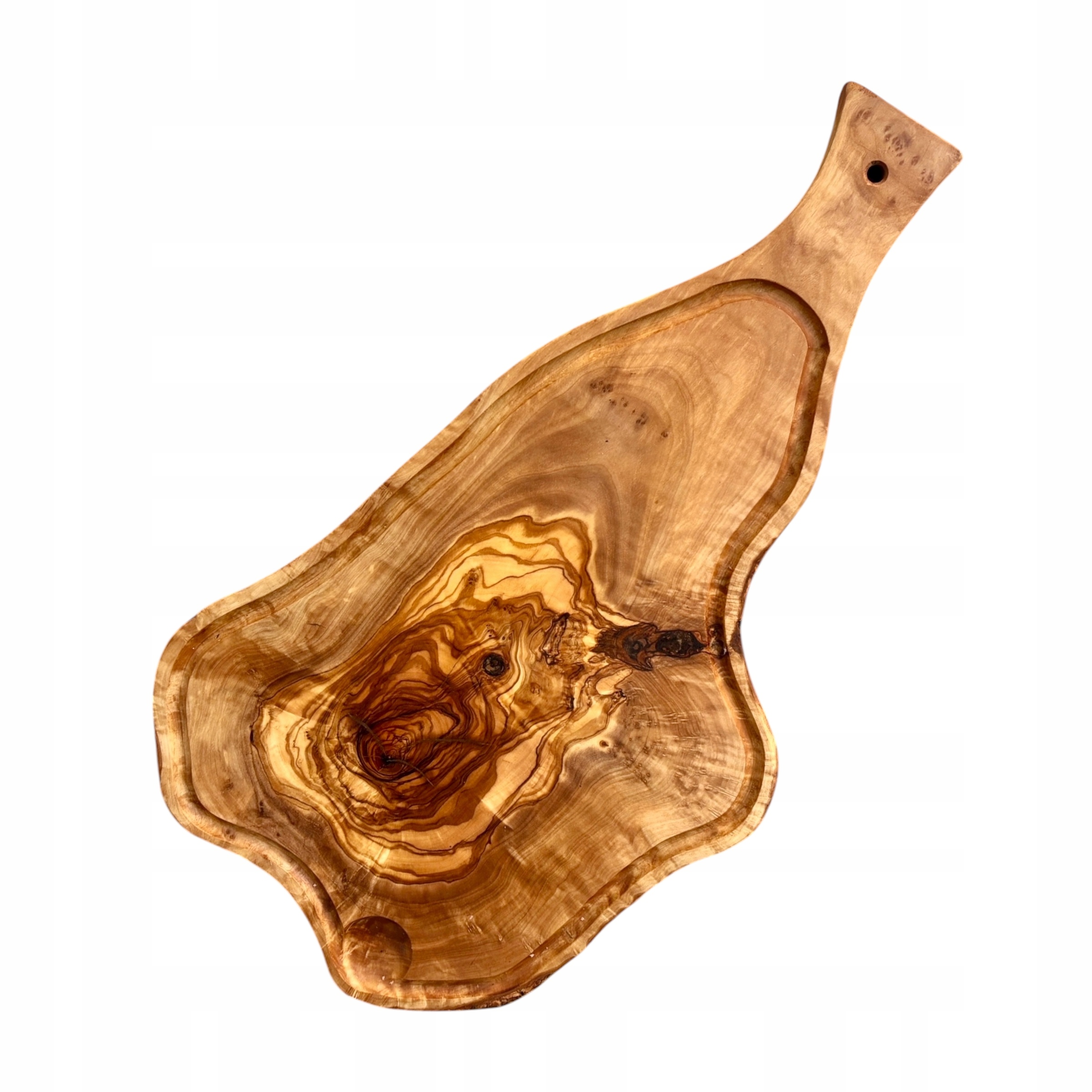 Doska s drážkou a rukoväťou z dreva DSWR50 na krájanie a servírovanie