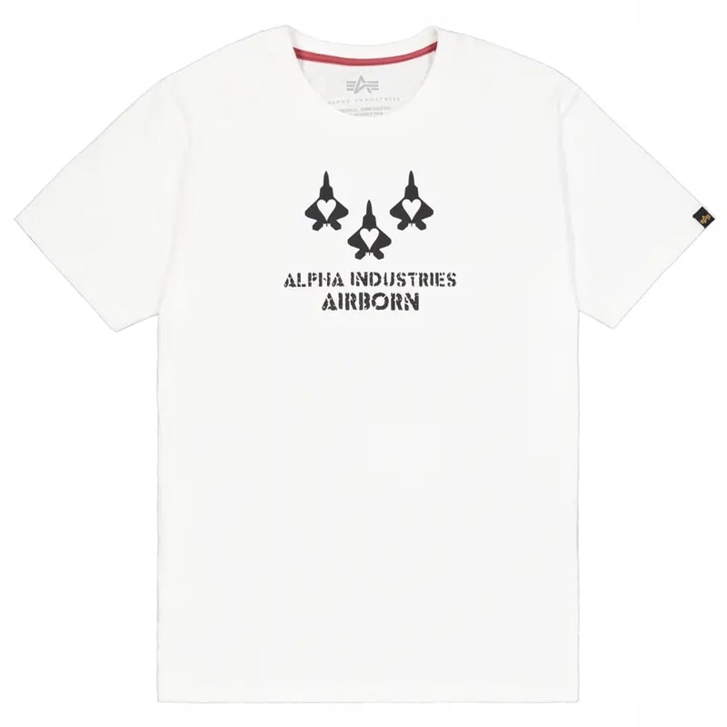 Tričko Sportovní bavlněné tričko Alpha Industries Airborn White L