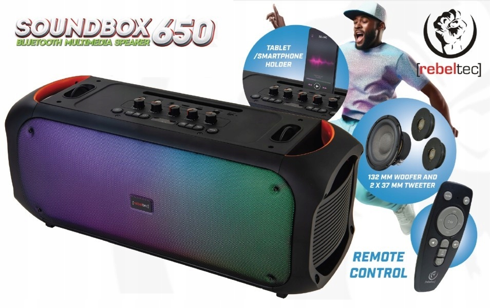 Rebeltec Bluetooth reproduktor Fm/usb SoundBox 650