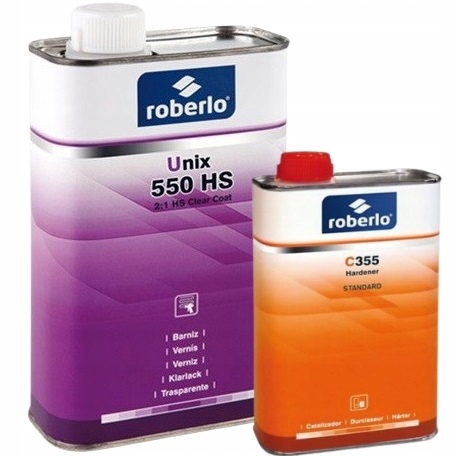 Roberlo Unix 550 Hs Lakier bezbarwny 2K 2:1 1,5L Kpl