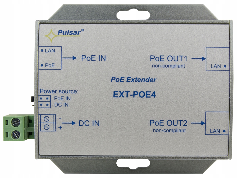 Extender EXT-POE4 Poe 2 výstup Poe – 1 napájecí zdroj