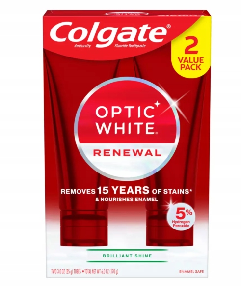Colgate Optic White Renewal Brilliant Shine 2x85 g.Pasta do zębów
