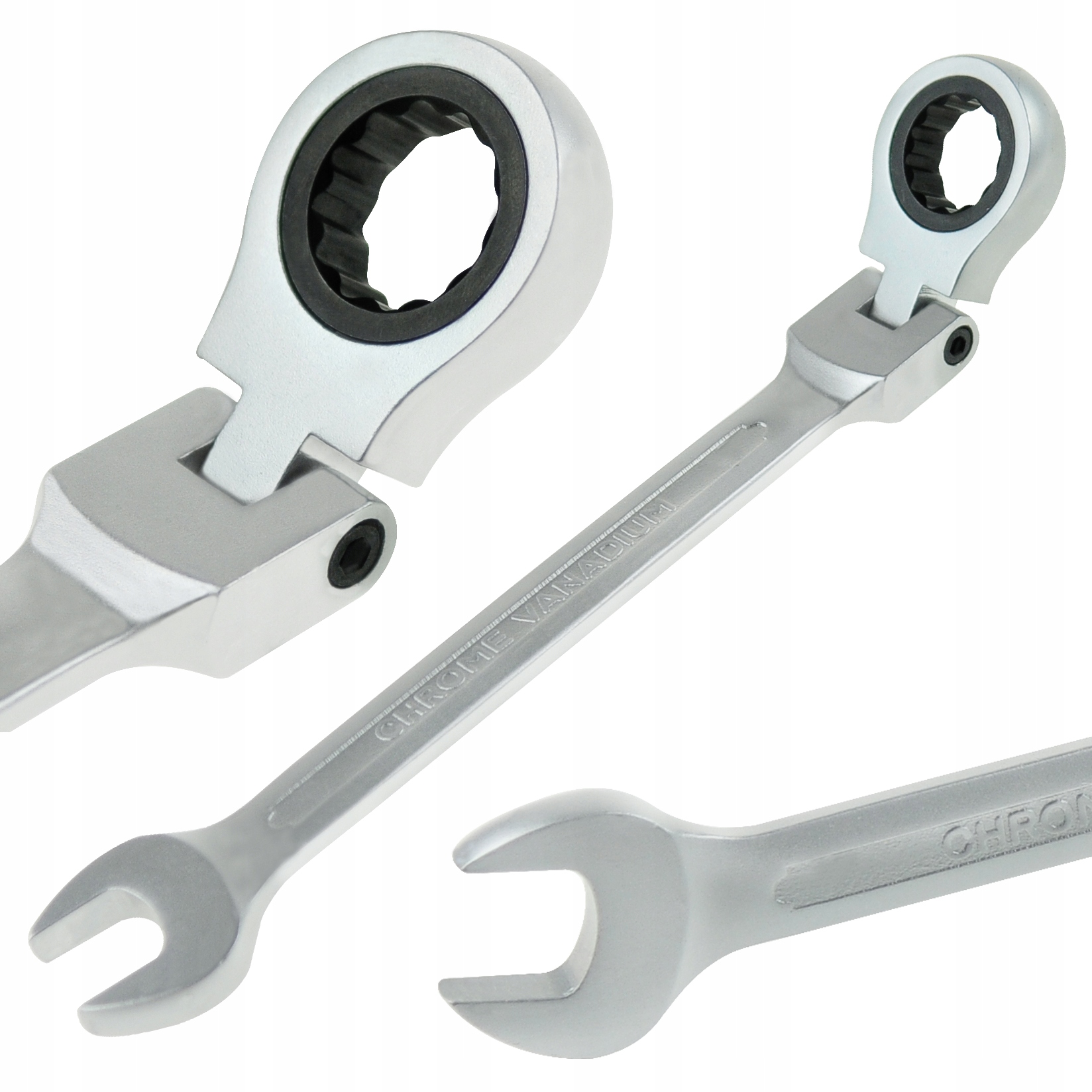 

Klucz Płasko-oczkowy Z Grzechotką Łamany Crv 15mm