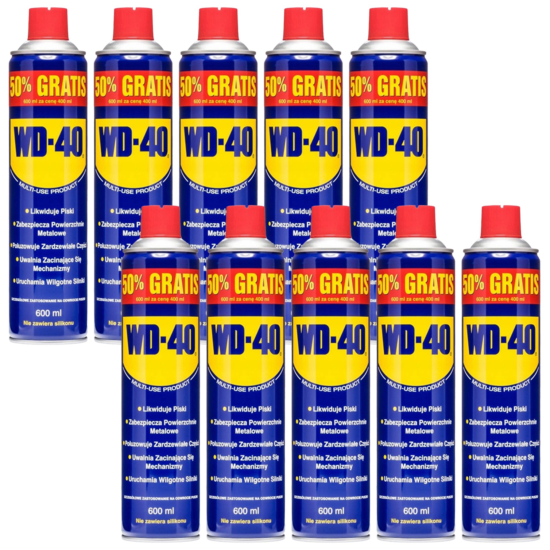 10x WD-40 WD40 Preparat środek wielofunkcyjny 600ml