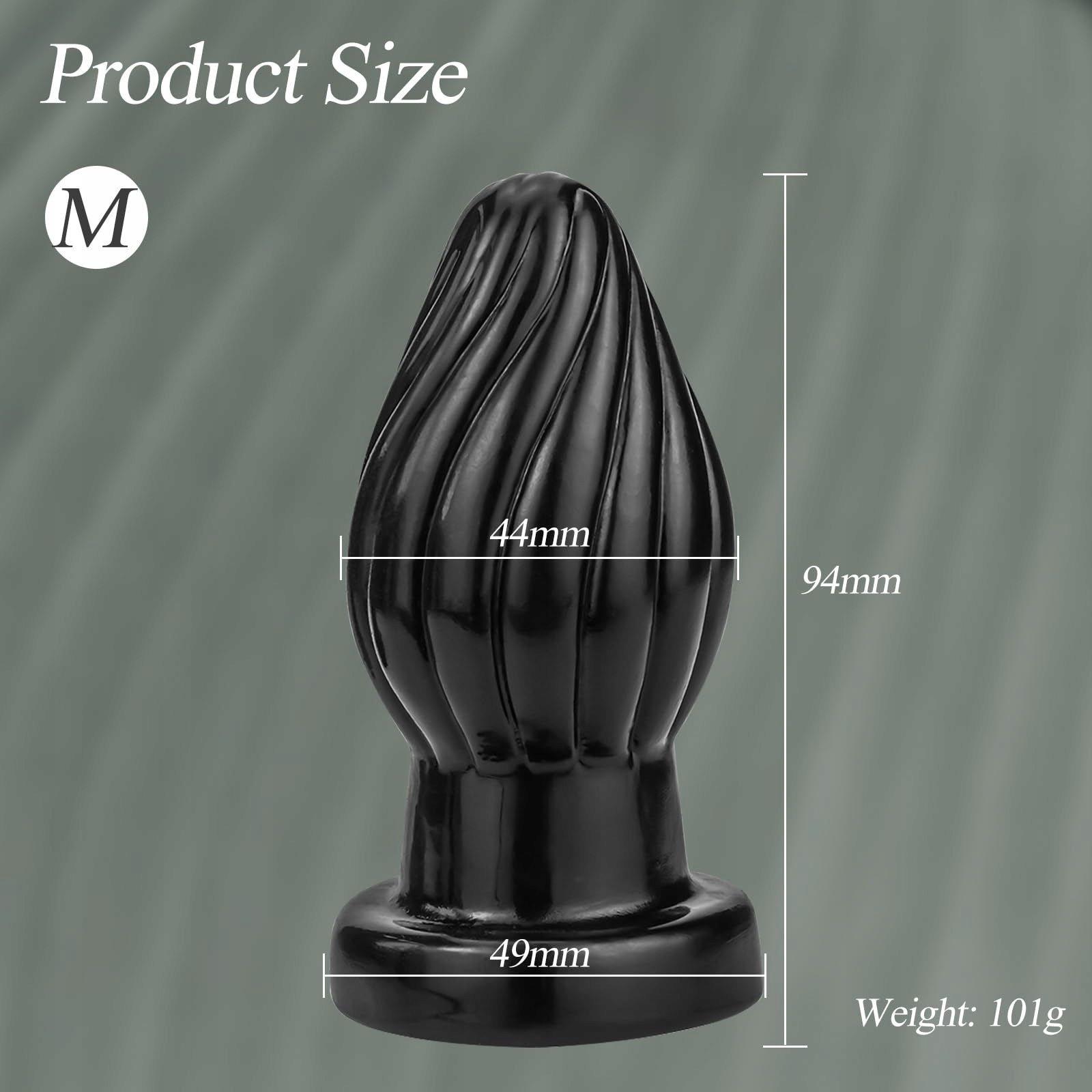 AMZII Korek Analny Kulki Analne Dildo Analne Zabawka Erotyczna Czarny M — miniatura 7
