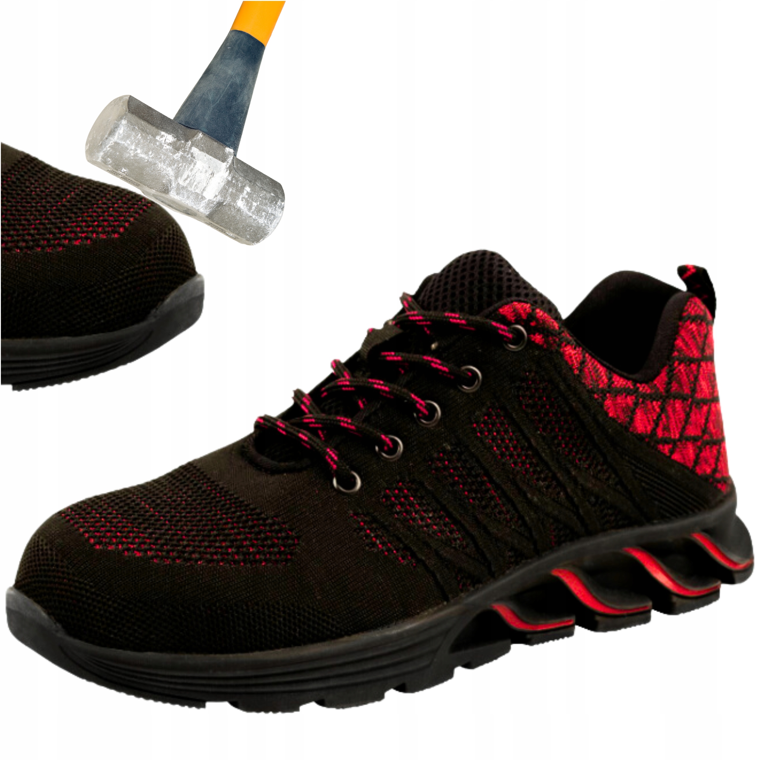 Buty robocze męskie Półbuty Robocze z Metalowym Noskiem oddychające na Lato