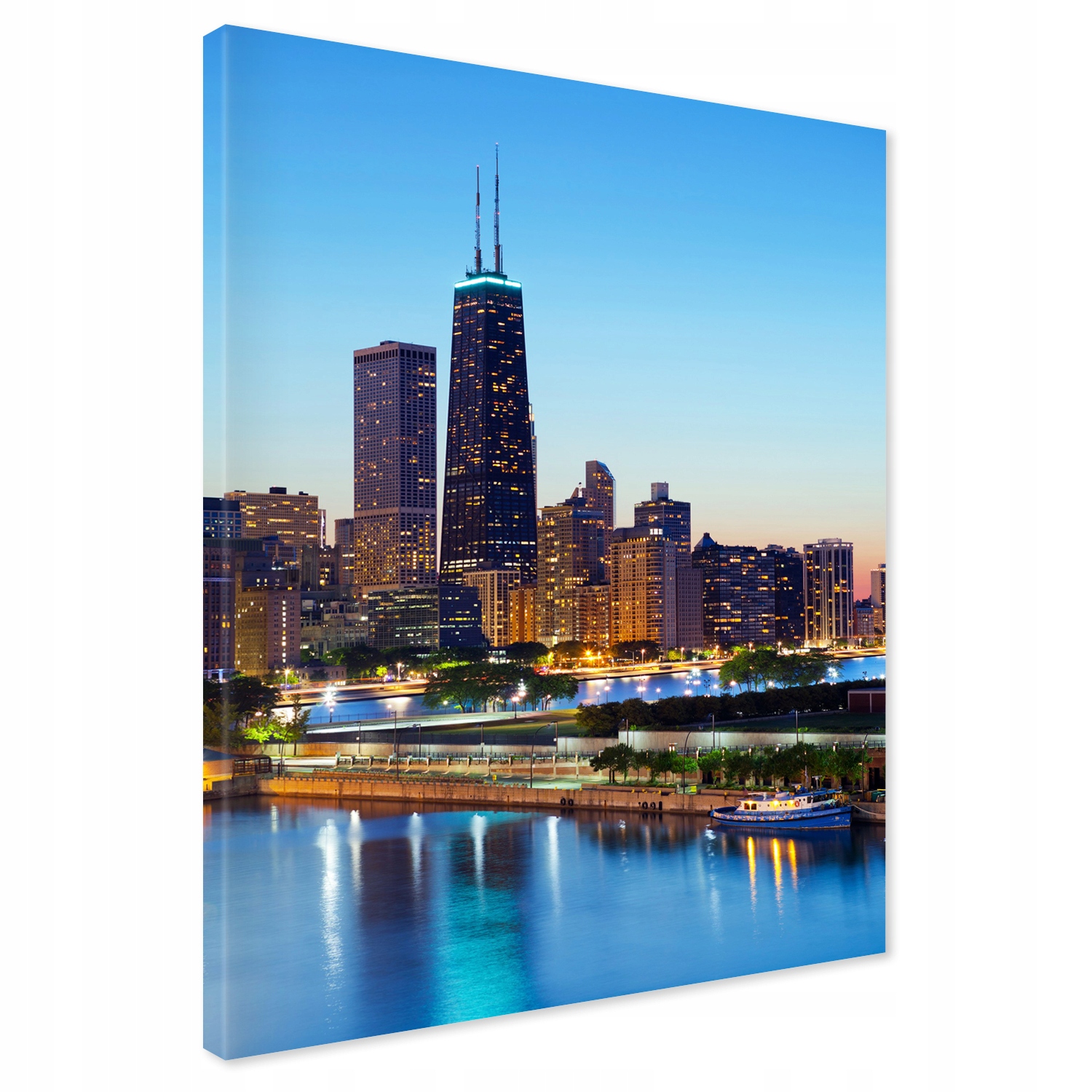 Obraz na płótnie 50x70 Miasto Rzeka do Salonu Nowoczesny Dekoracja