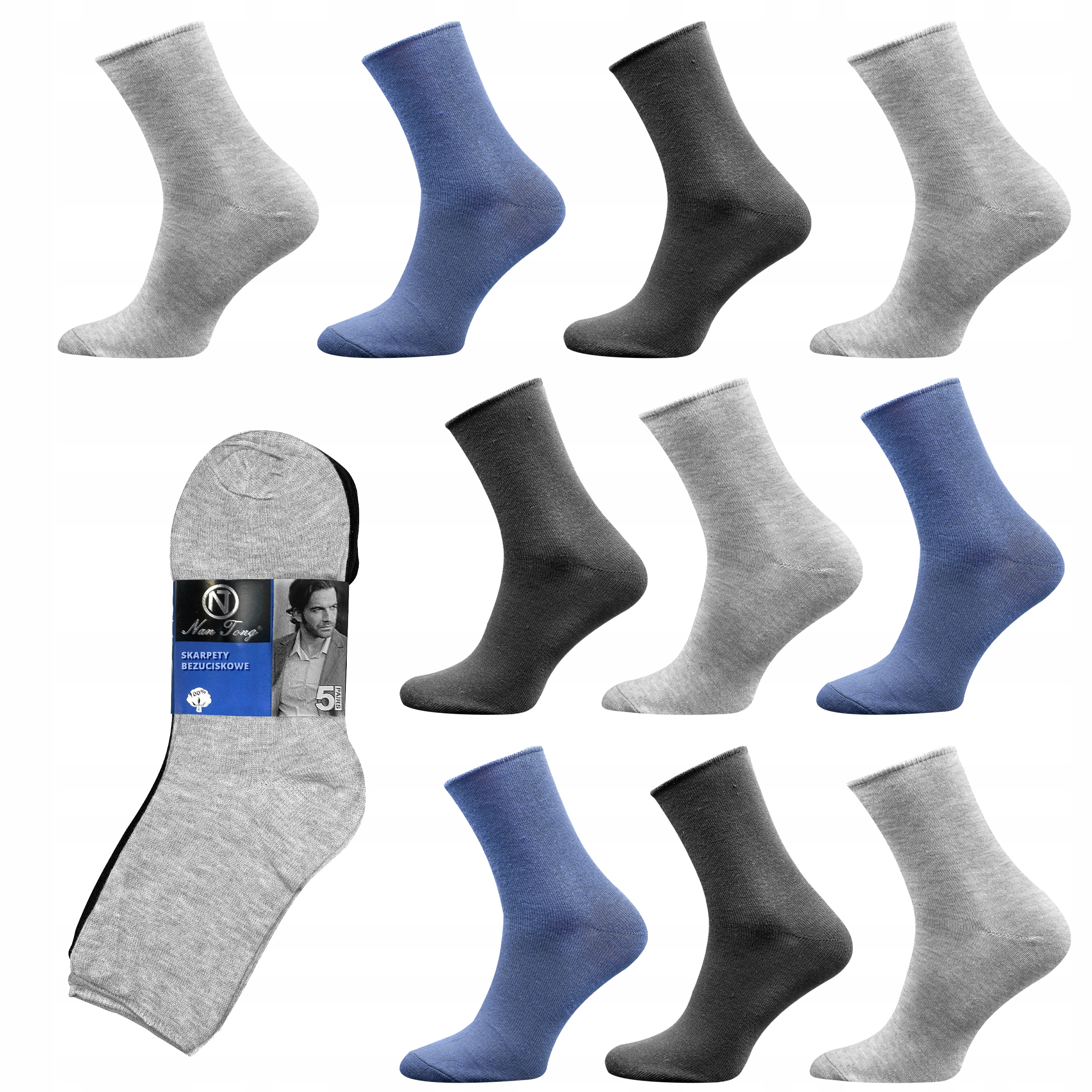 

10x Skarpety Bezuciskowe Bawełniane MIX 43-46