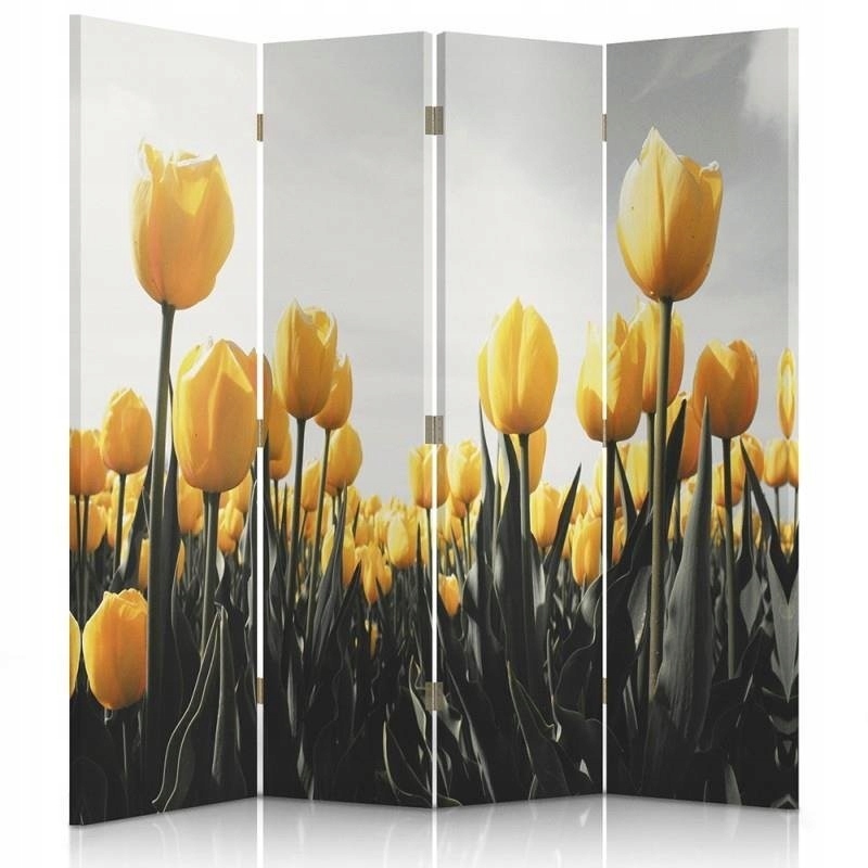 Obojstranný paraván, Lúka žltých tulipánov 145x170