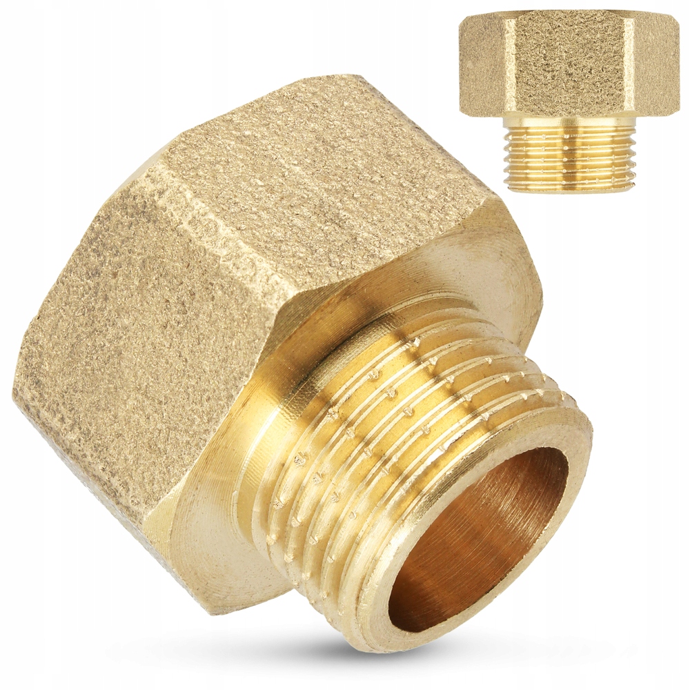 

Złączka mosiężna mufa nypel 1/2x3/8 Gw-gz mosiądz