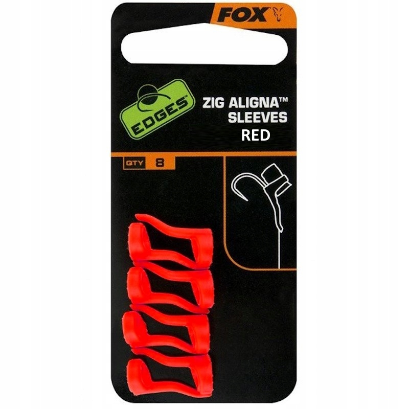 Pozycjoner Karpiowy Fox Edges Aligna Sleeves Red Do Zestawu Zig Rig 8szt.