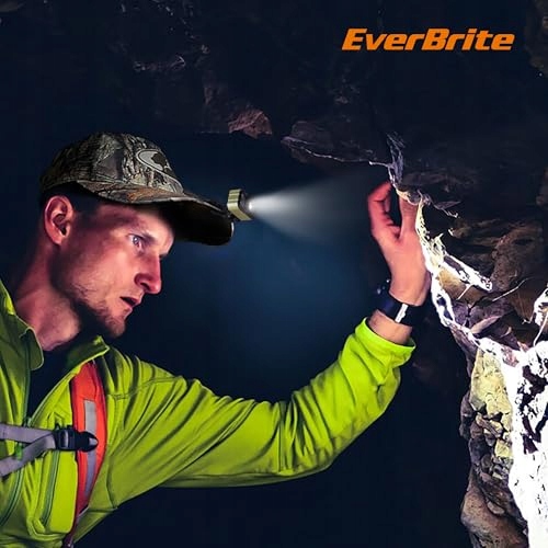 EVERBRITE Latarka Czołowa LED Lekka IP67 Zielona Do Biegania i Kempingu — miniatura 2