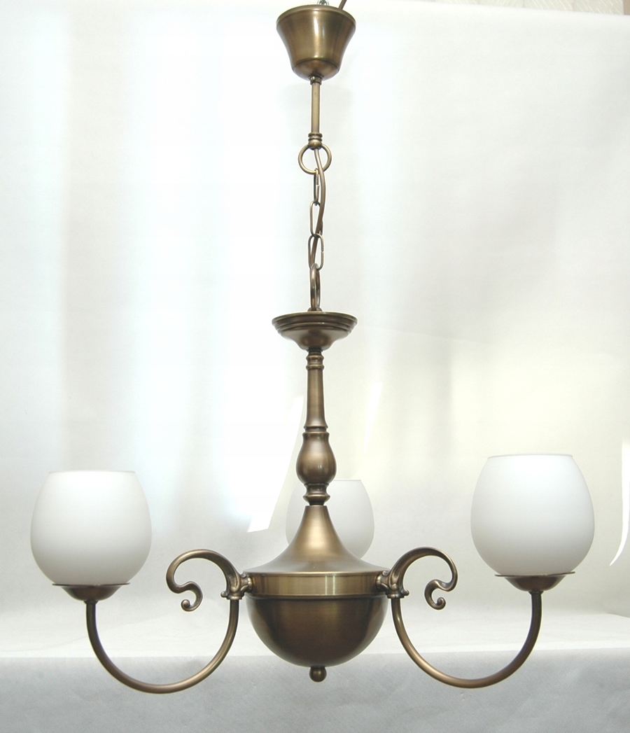 Mosadzný luster, závesná mosadzná lampa