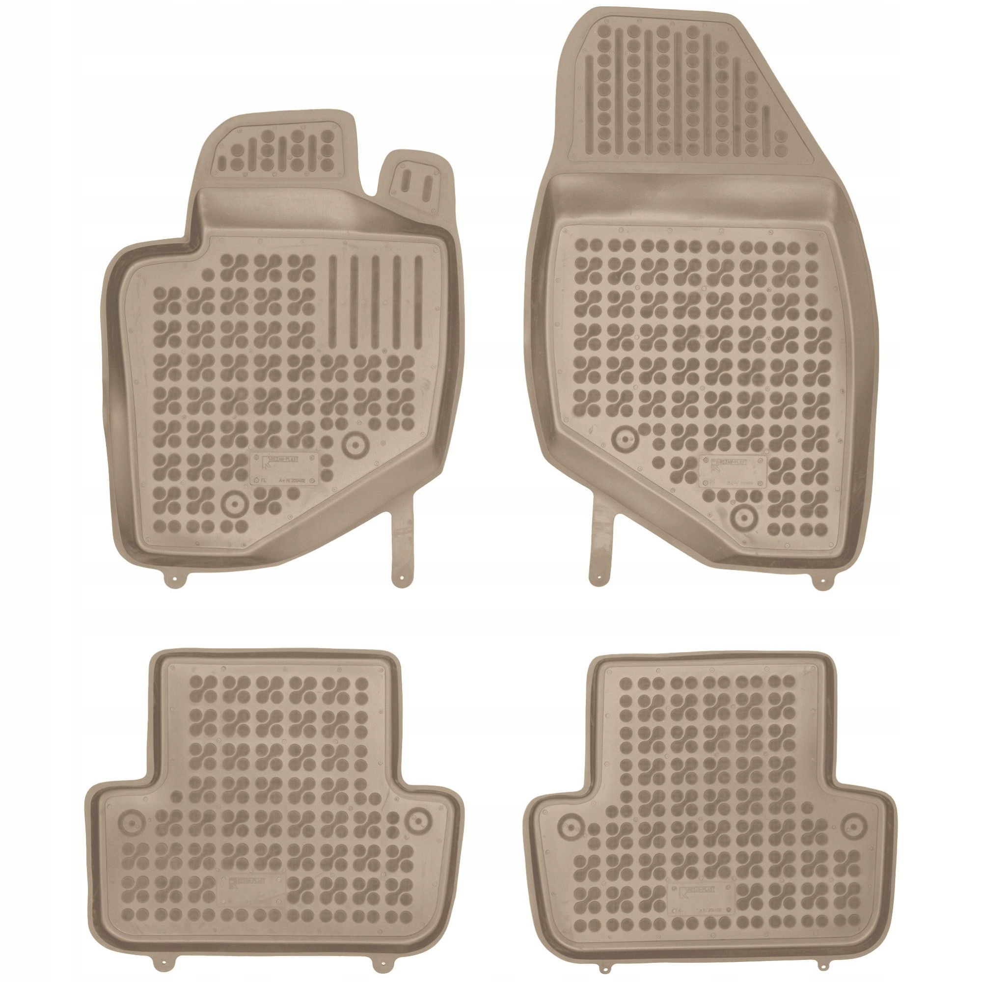 Béžové gumové rohože Volvo XC70 I 2000-2007