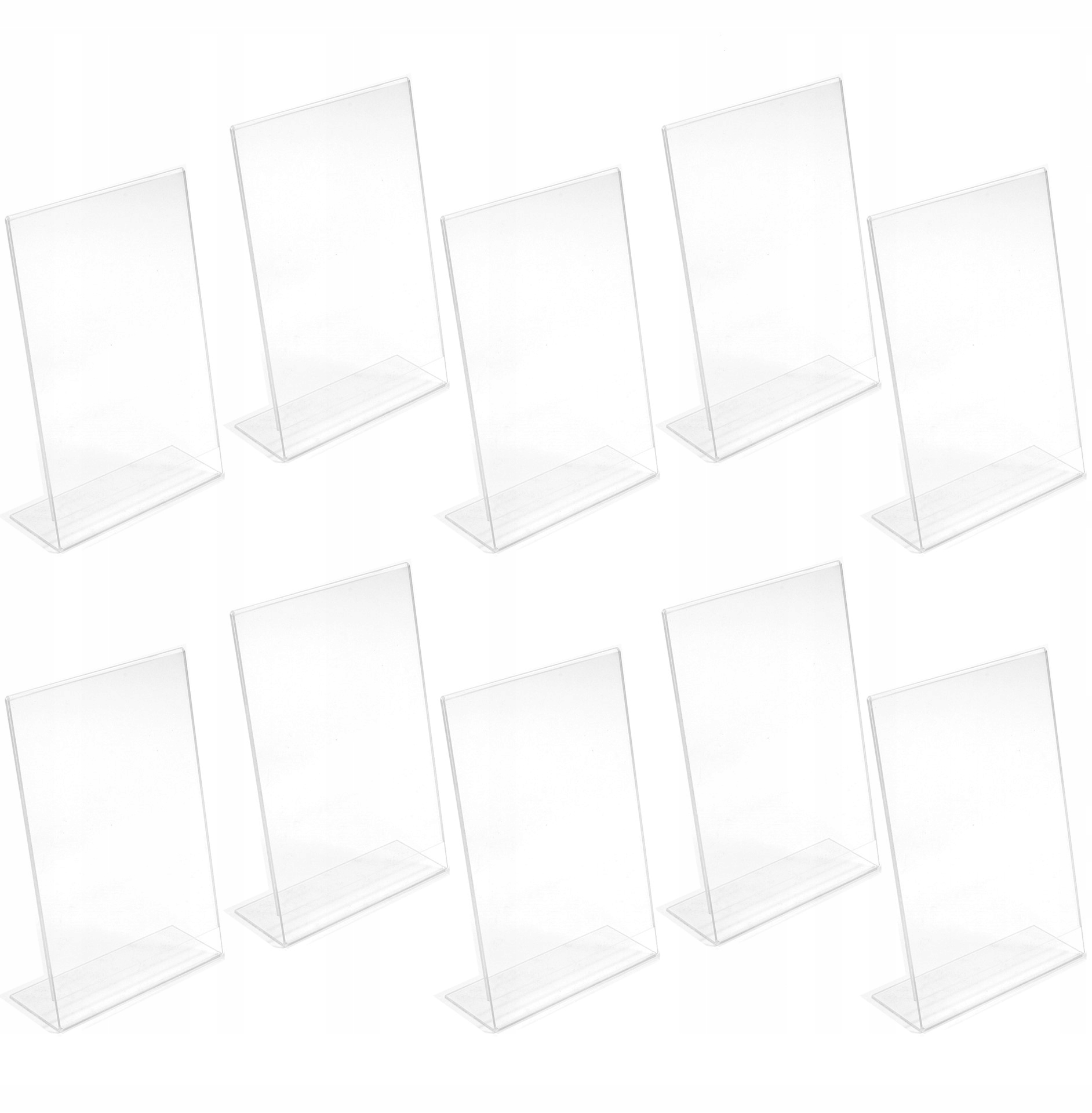 10x Stojak na cenę opis ulotkę A5 pionowy z PLEXI