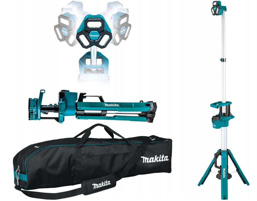 DML814 Makita Lampa strefowa Led 18V 3000lm statyw torba Polska Dystrybucja