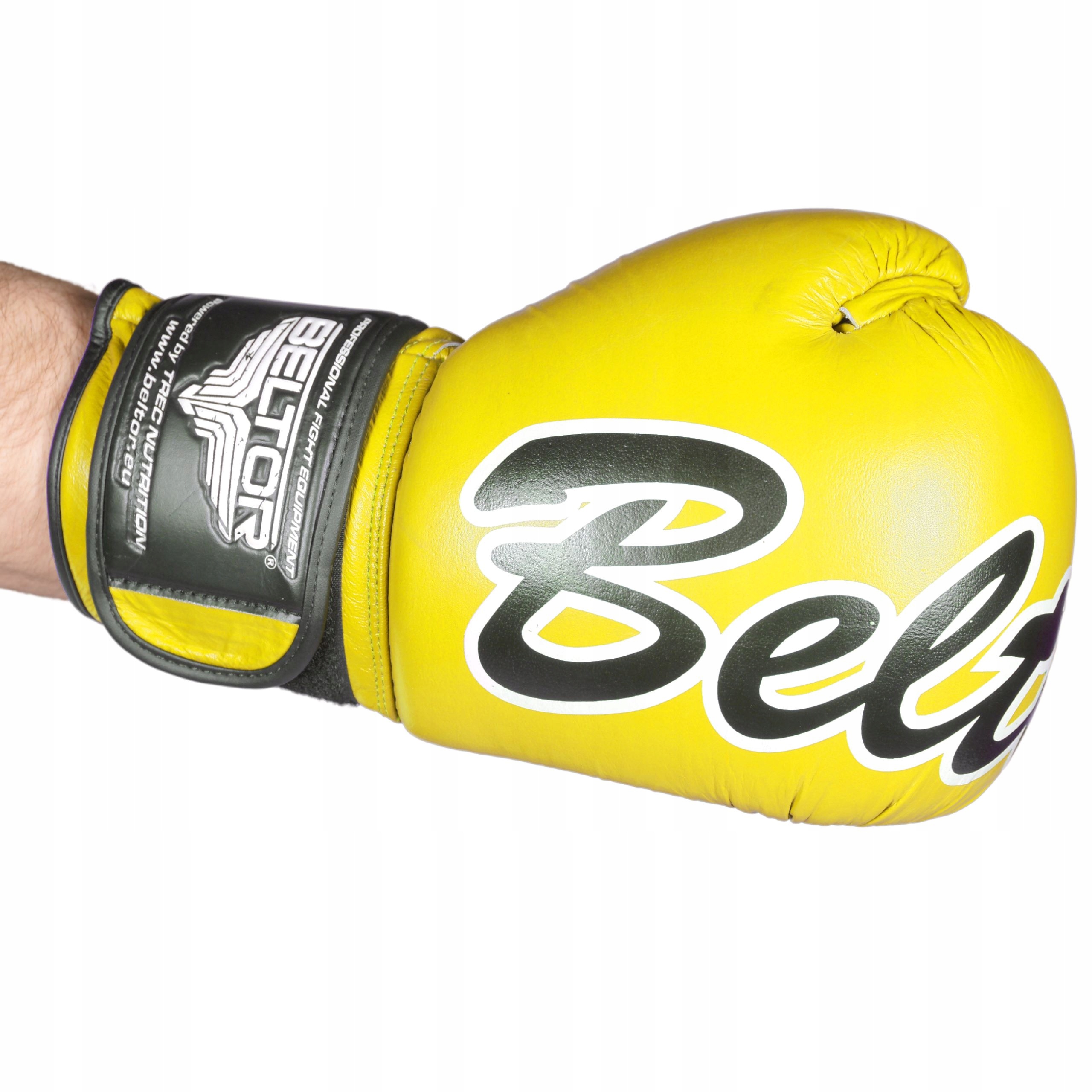 BELTOR RĘKAWICE BOKSERSKIE SPARINGOWE VICTOUS ŻÓŁTE 16OZ BOKS BOXER BOX Model Victous