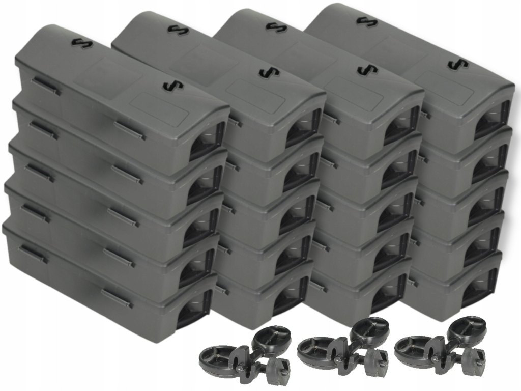 

20x Stacja Deratyzacyjna Pułapka Na Myszy Szczury