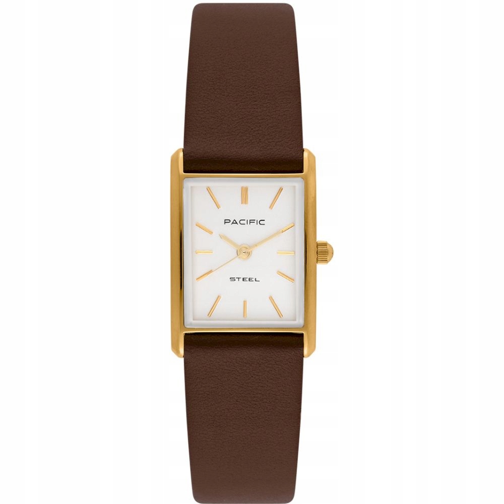 Dámské zlatohnědé hodinky Pacific SLA-1604-05A, klasické, obdélníkové