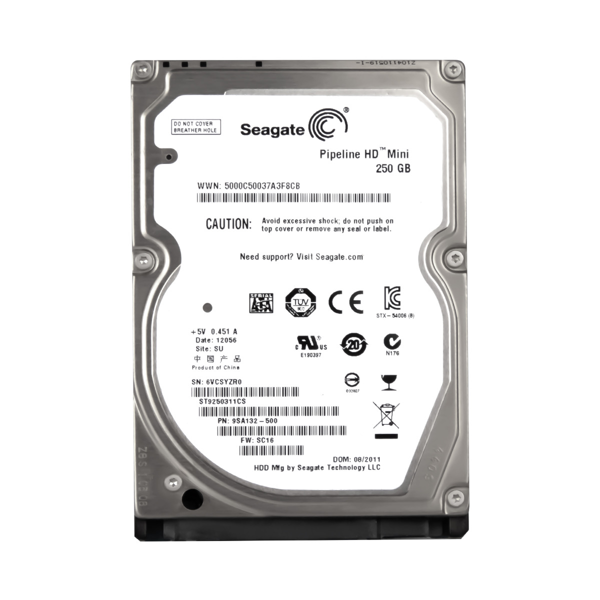 

Seagate 250GB 5.4K 8MB Sata II 2.5'' ST9250311CS